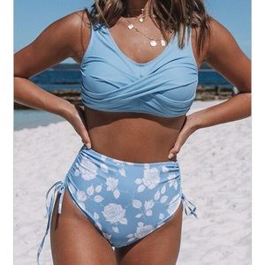 Brand New High Waist Criss Cross Bikini Set